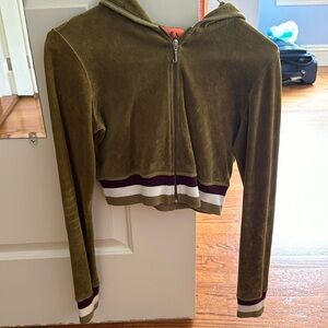 Cropped juicy zip up